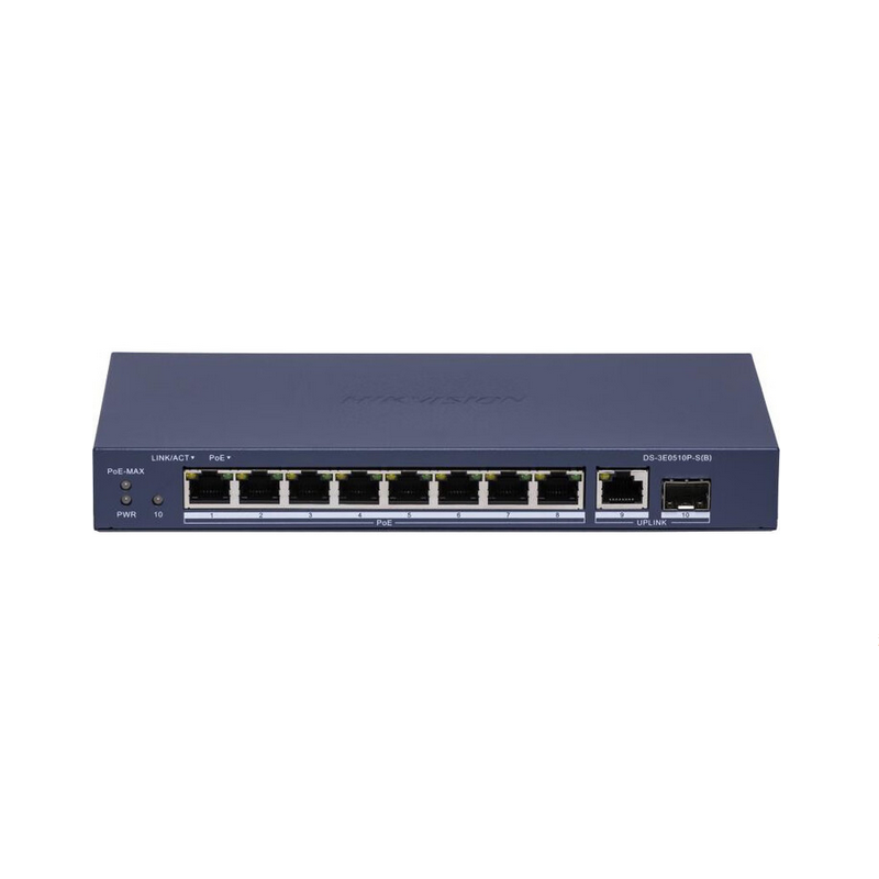 海康威视POE8口交换机DS-3E0510SP-S(B)